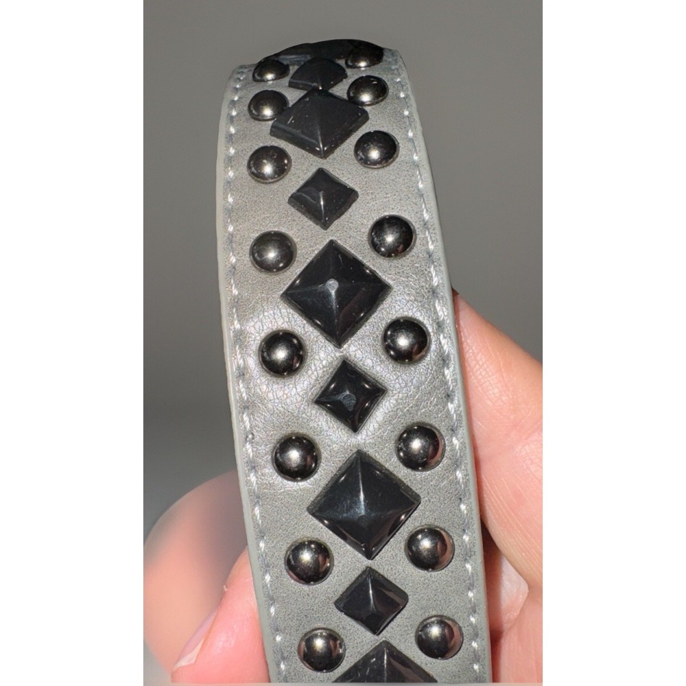 Studded Collar For Large Dogs 21" Gray New - Picture 6 of 7